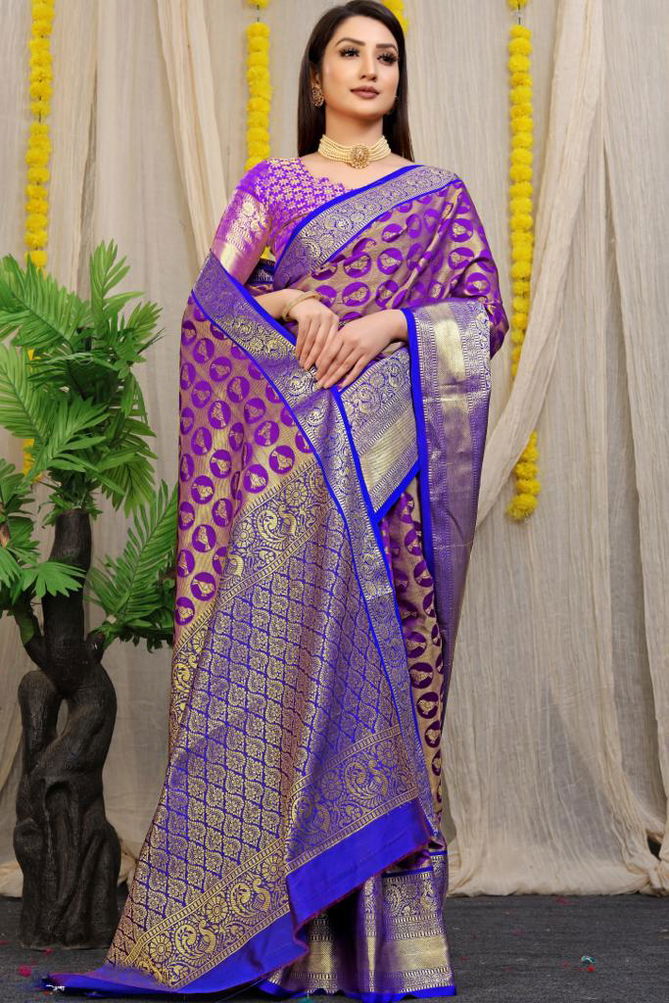 MS Kanan Chidiya By Manzar Kanchipuram Handloom Weaving Silk Sarees Wholesale Price In Surat